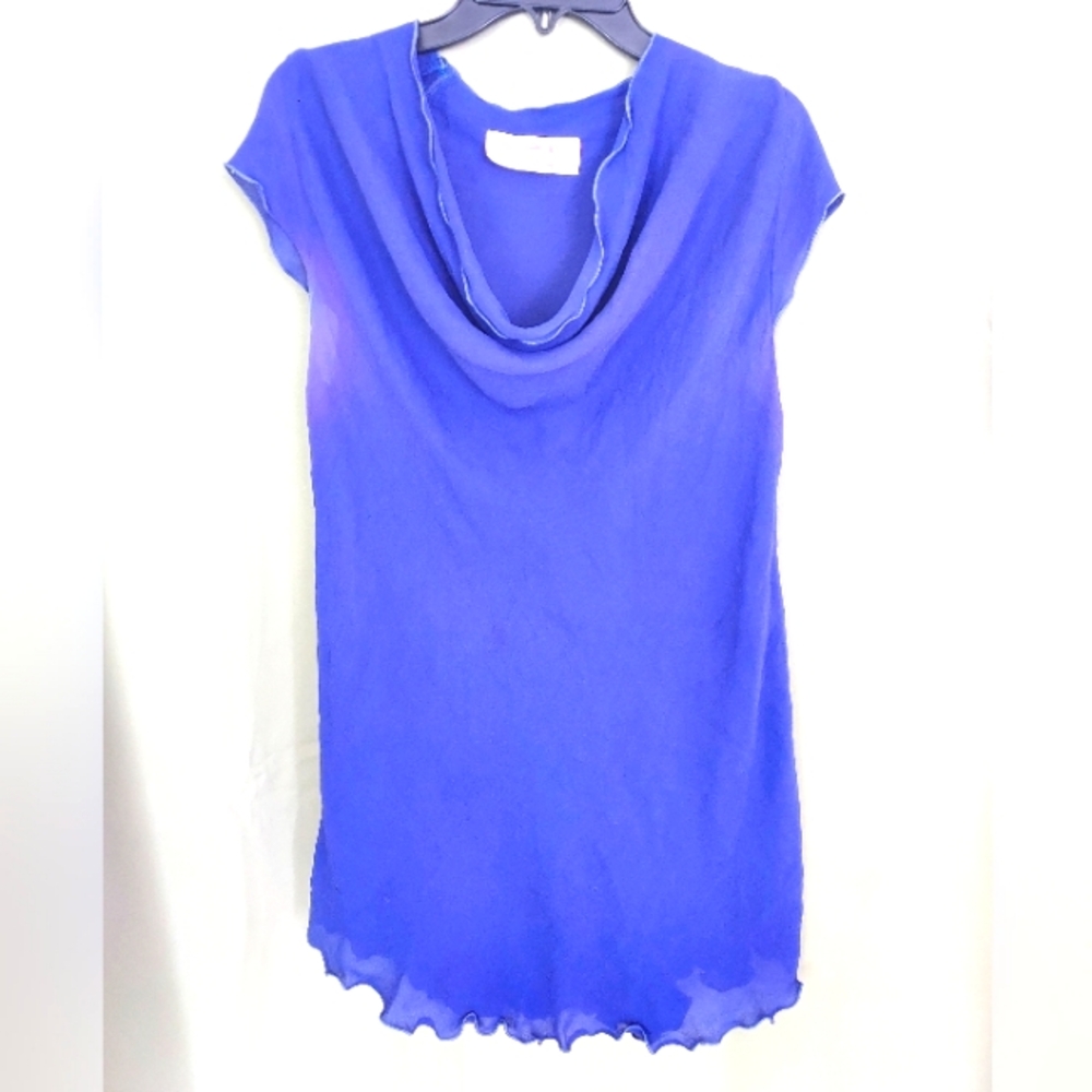 Vintage Sheer Silk Purple Fairycore Blouse